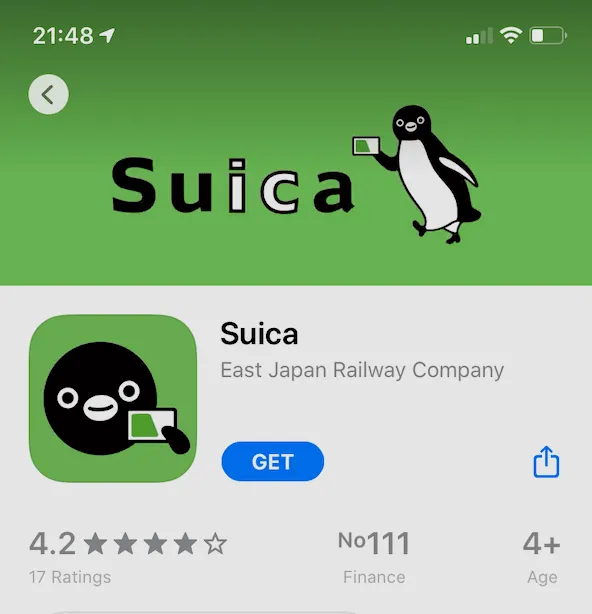 用香港的 App Store 也可以下載到 Suica App