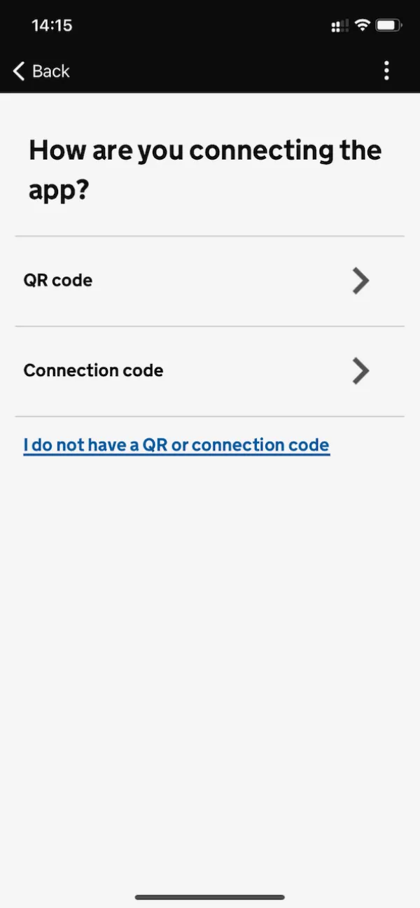 選擇以 QR Code 去登入。
