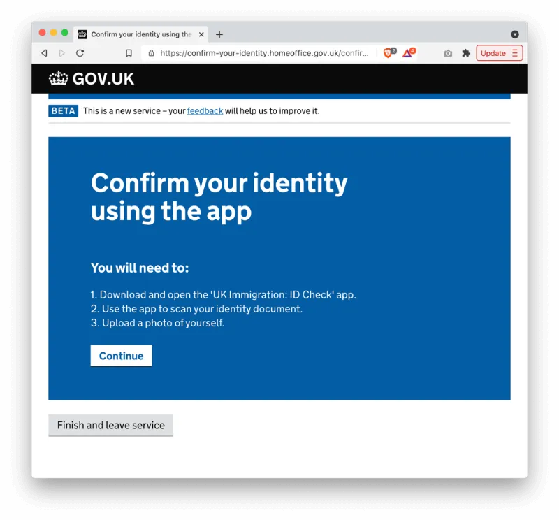 先是用手機前往 App Store 下載 UK Immigration: ID Check。