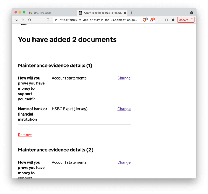 我最後決定要用 HSBC Expat 和 Dukascopy 的銀行月結單作為財力證明。