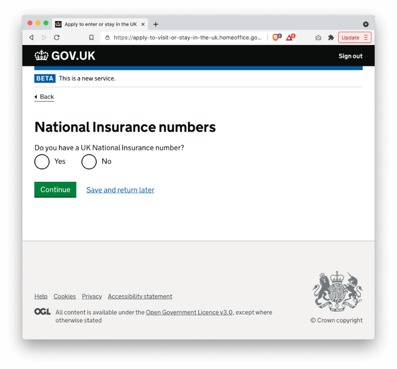 你有 National Insurance No. 嗎?沒有是很正常的。