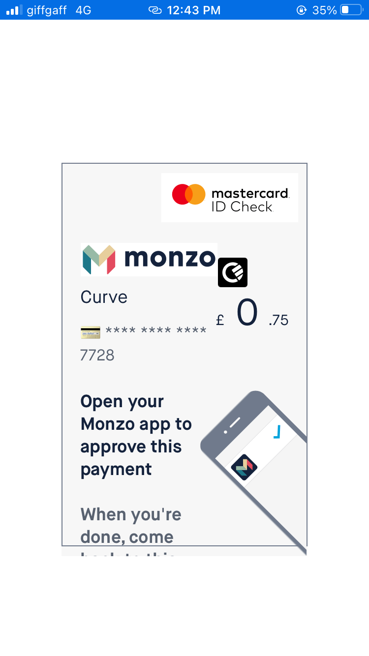 我自己是用 Monzo Debit 卡去完成這頂驗證的,有成功通過。