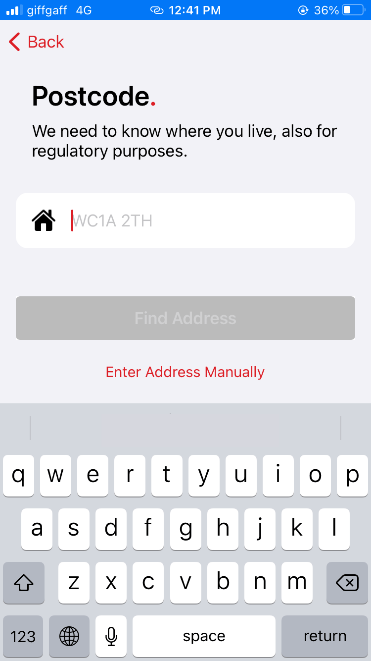 系統會按我們填寫的 Postcode 去尋找住址,如果找不到的話按「Enter Address Manually」即可。
