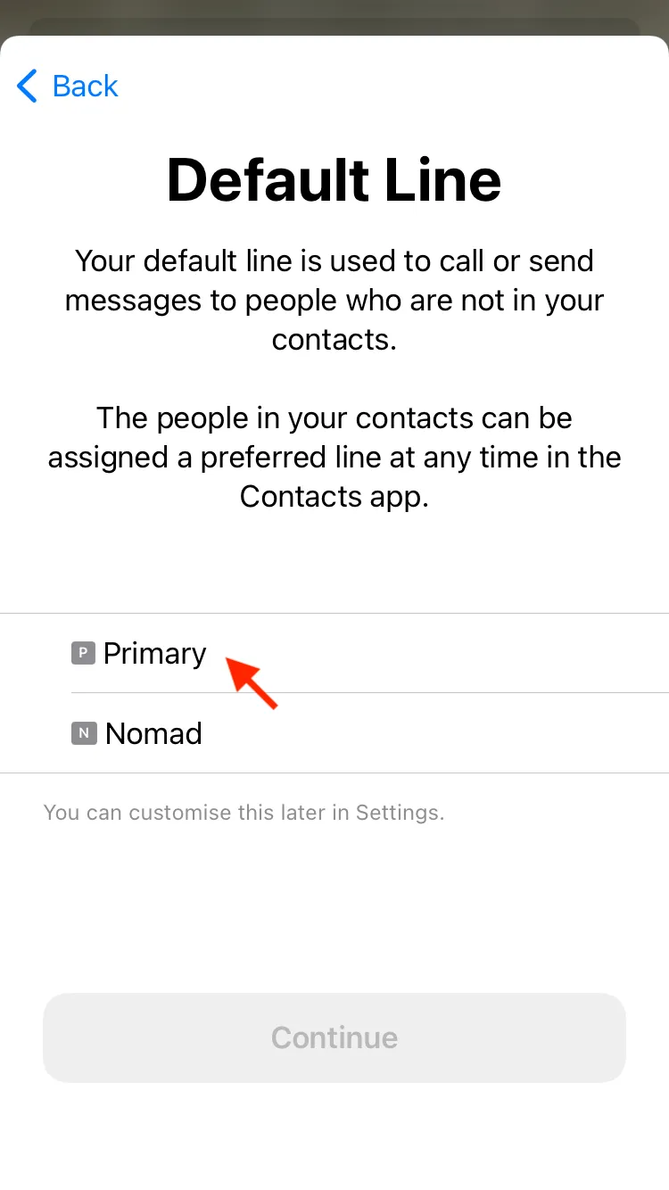 我會用原有的電話去接聽電話,所以我不會用 Nomad eSIM 作為 Default Line。