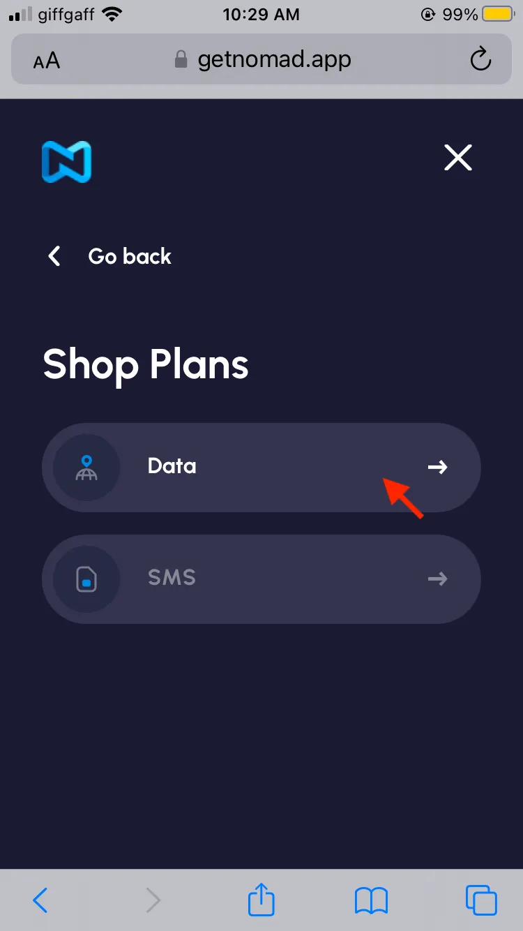 我是只打算買上網數據,所以按「Data」