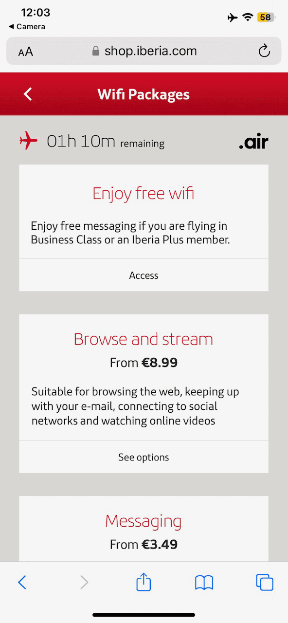 我們可以選購 Wi-Fi 服務。